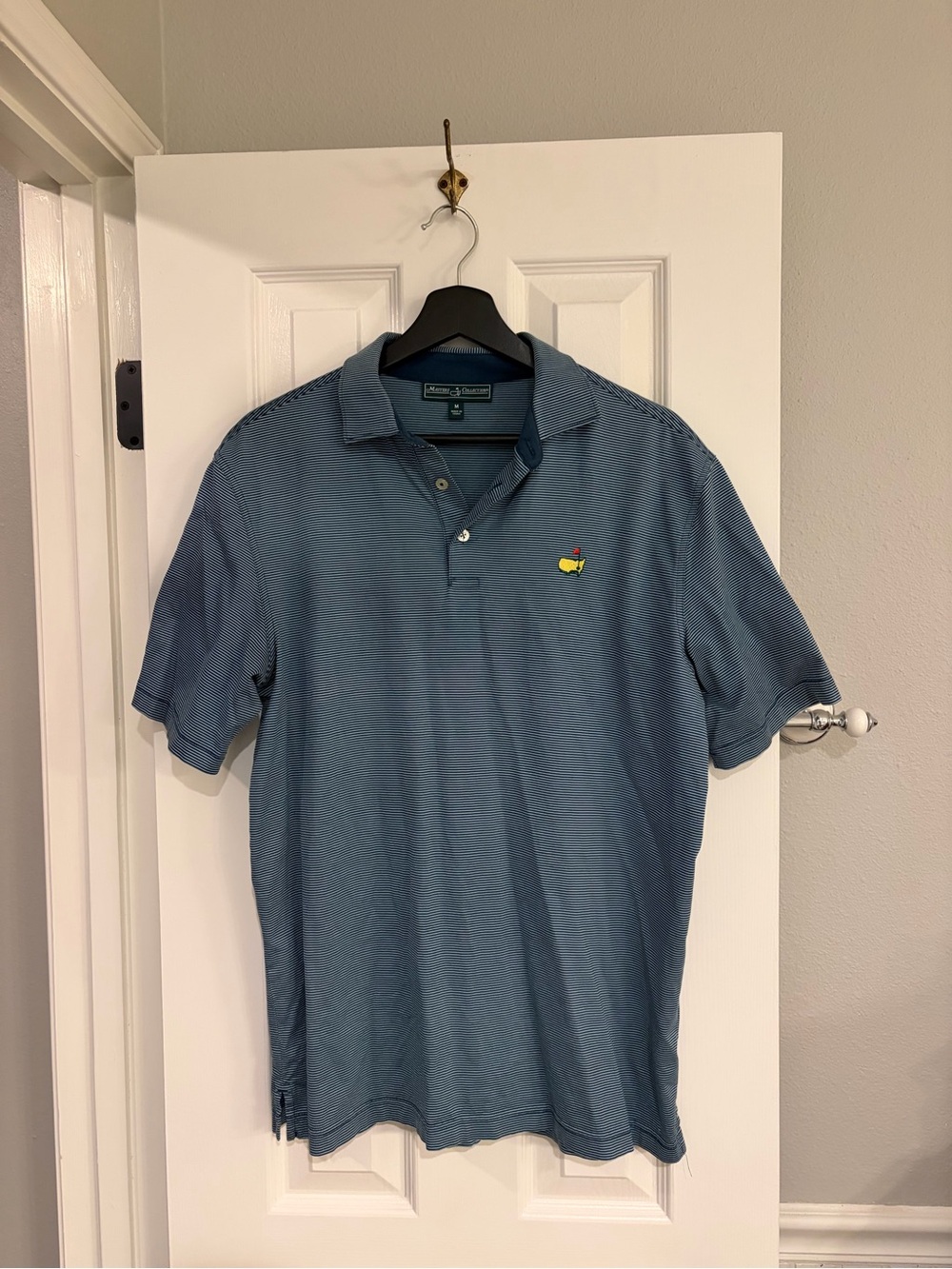 Masters Collection Augusta National Blue Microstripe Golf Polo Men’s Medium